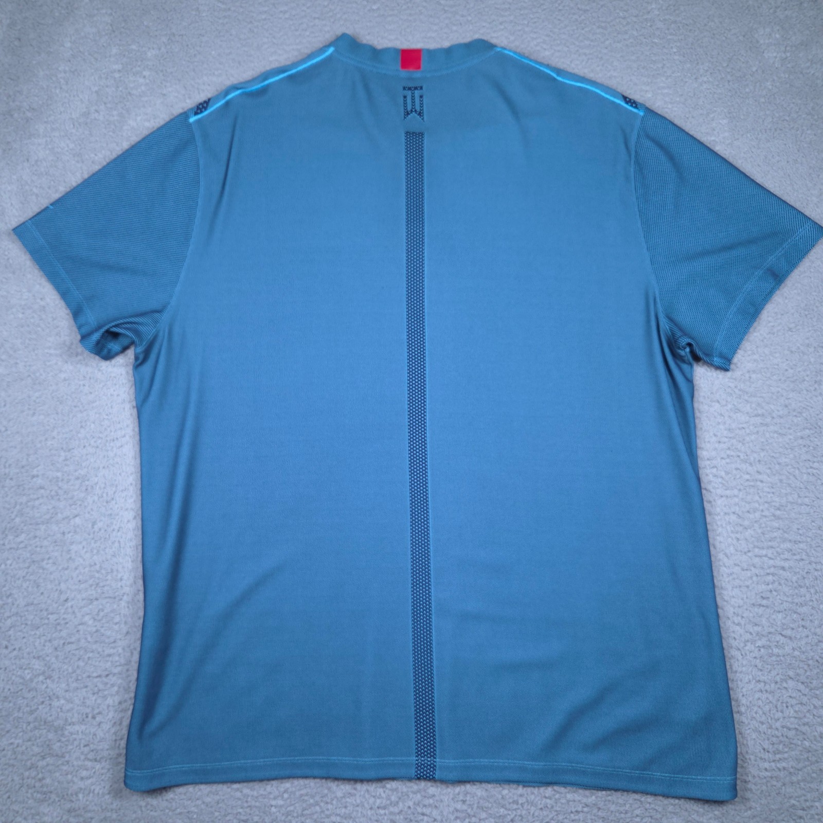 Nike Tiger Woods Collection Shirt Men’s 2XL Blue Blade Collar Chevron Golf Polo