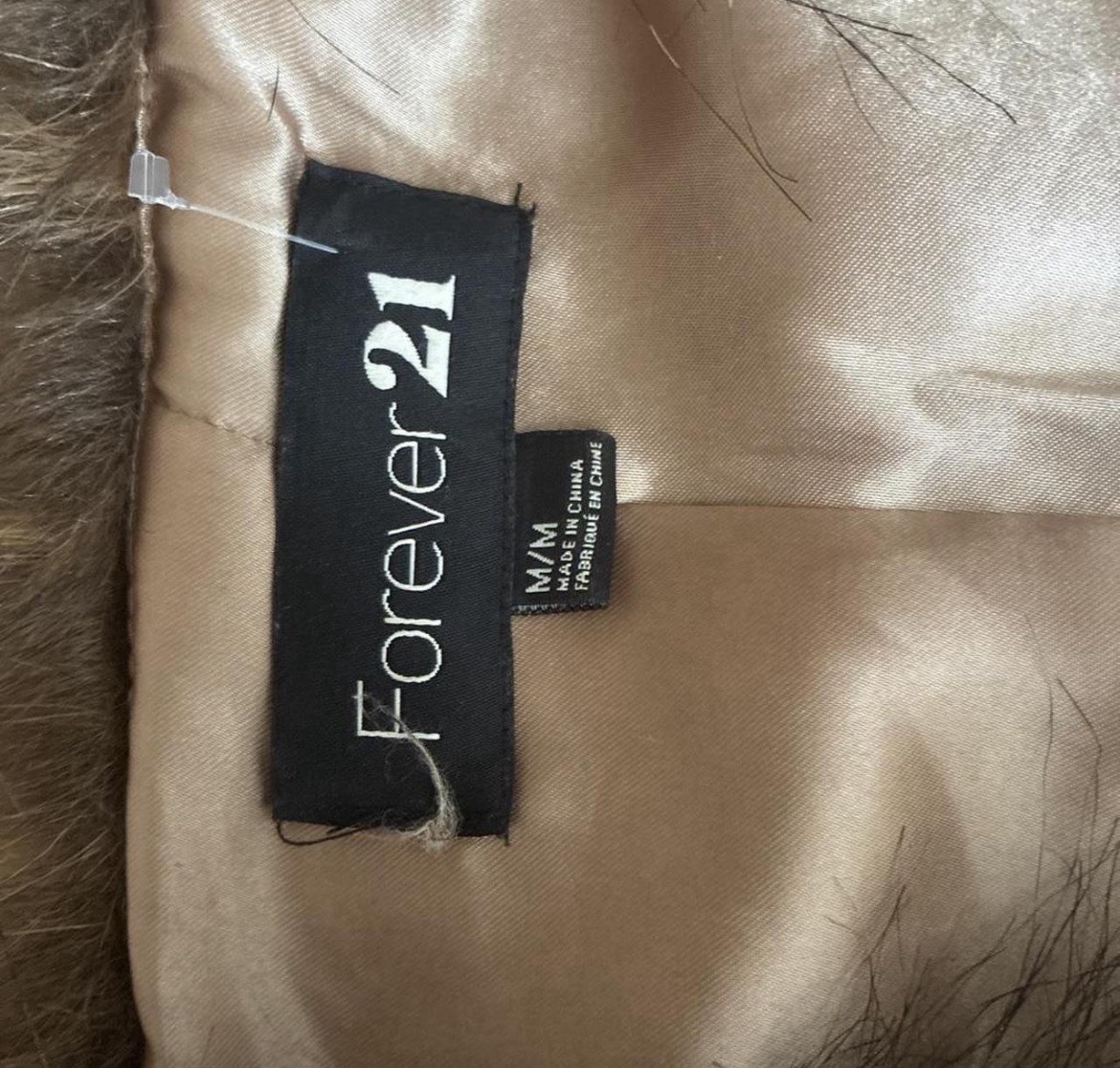 Forever 21 Women’s Brown Open Front Lined Sleeveless Vest, Size M