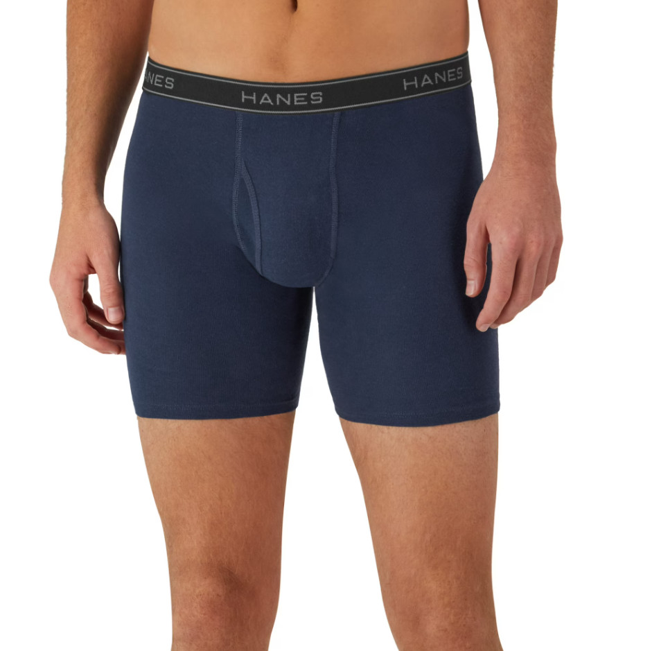 Hanes Men’s Cotton Boxer Briefs 10 Pack Tagless Moisture Wicking Comfort Flex