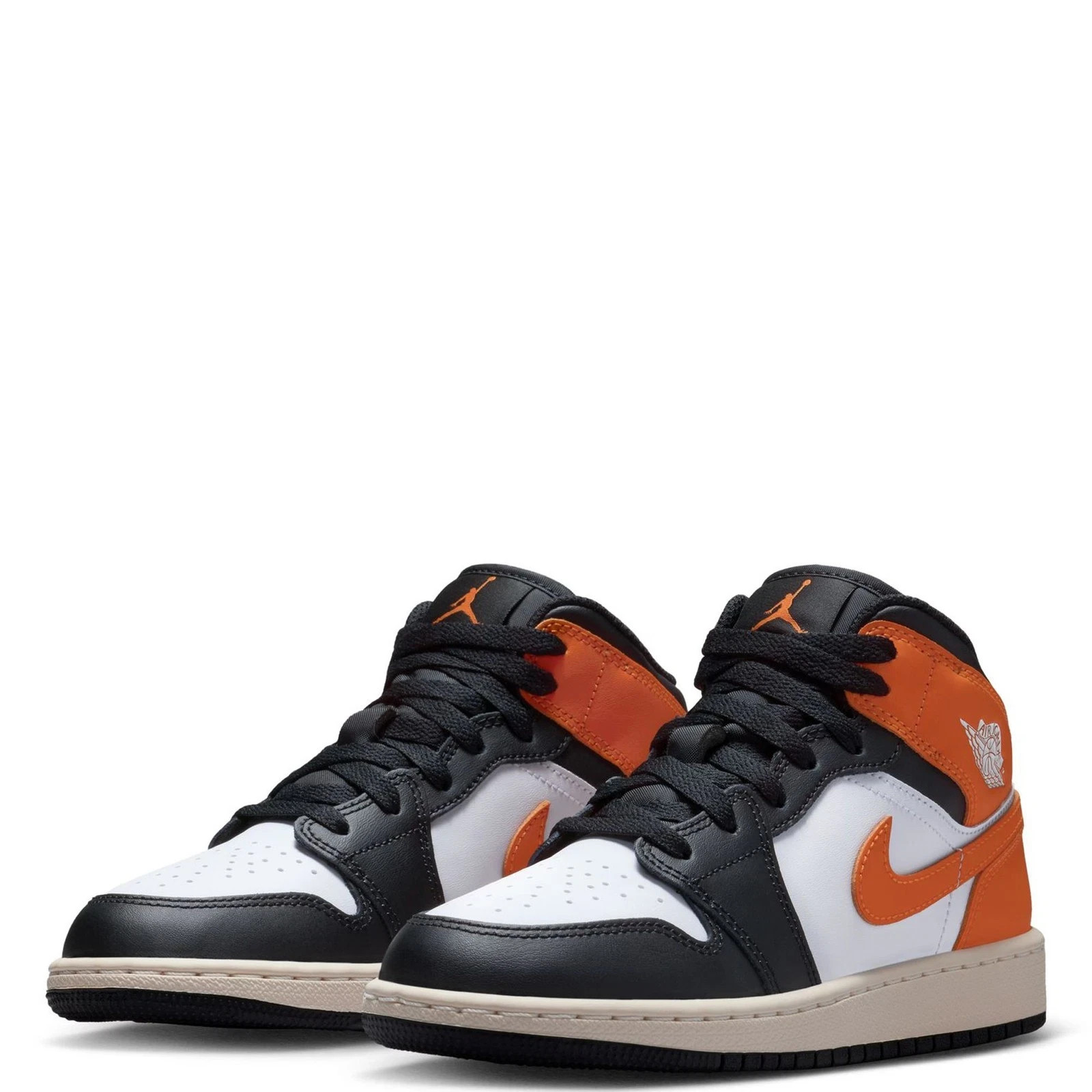 Nike Air Jordan 1 Mid (GS) Shoes Starfish Black DQ8423-801 Gradeschool Youth NEW