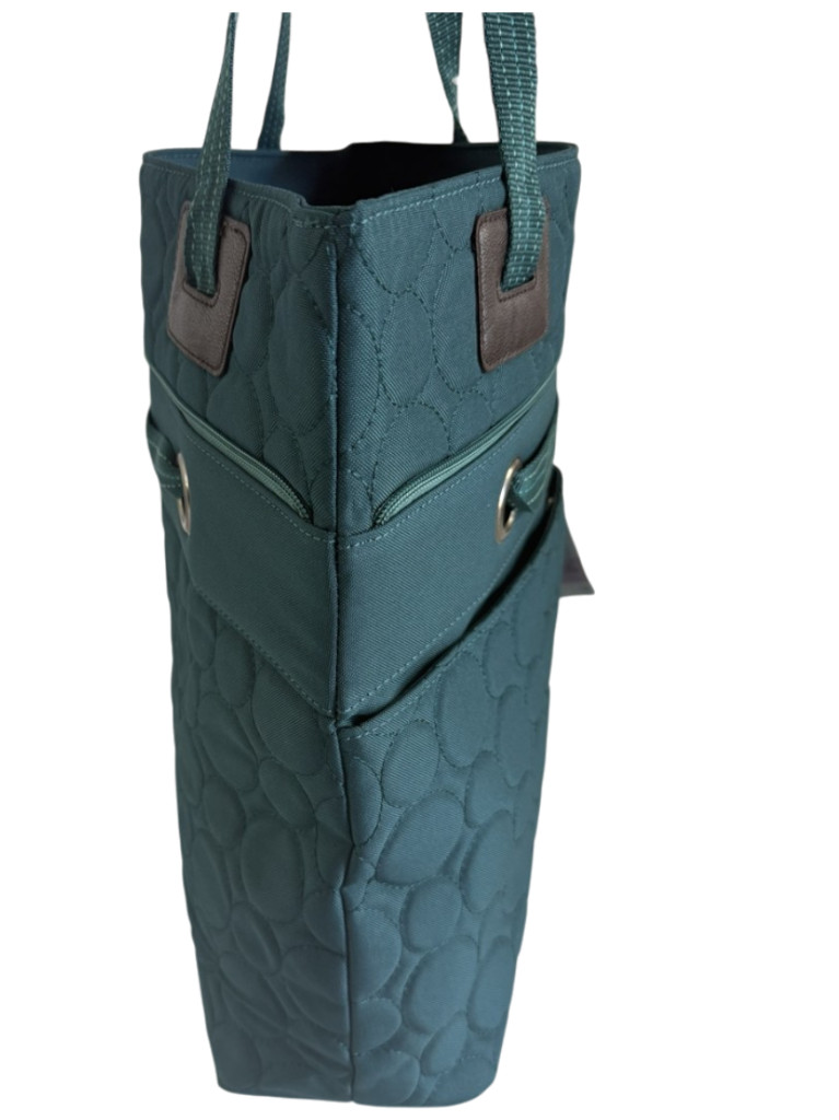 Thirty-One NEW Jade Quilted Dots $75 Vary You Versatile Tote Bag Handbag Purse