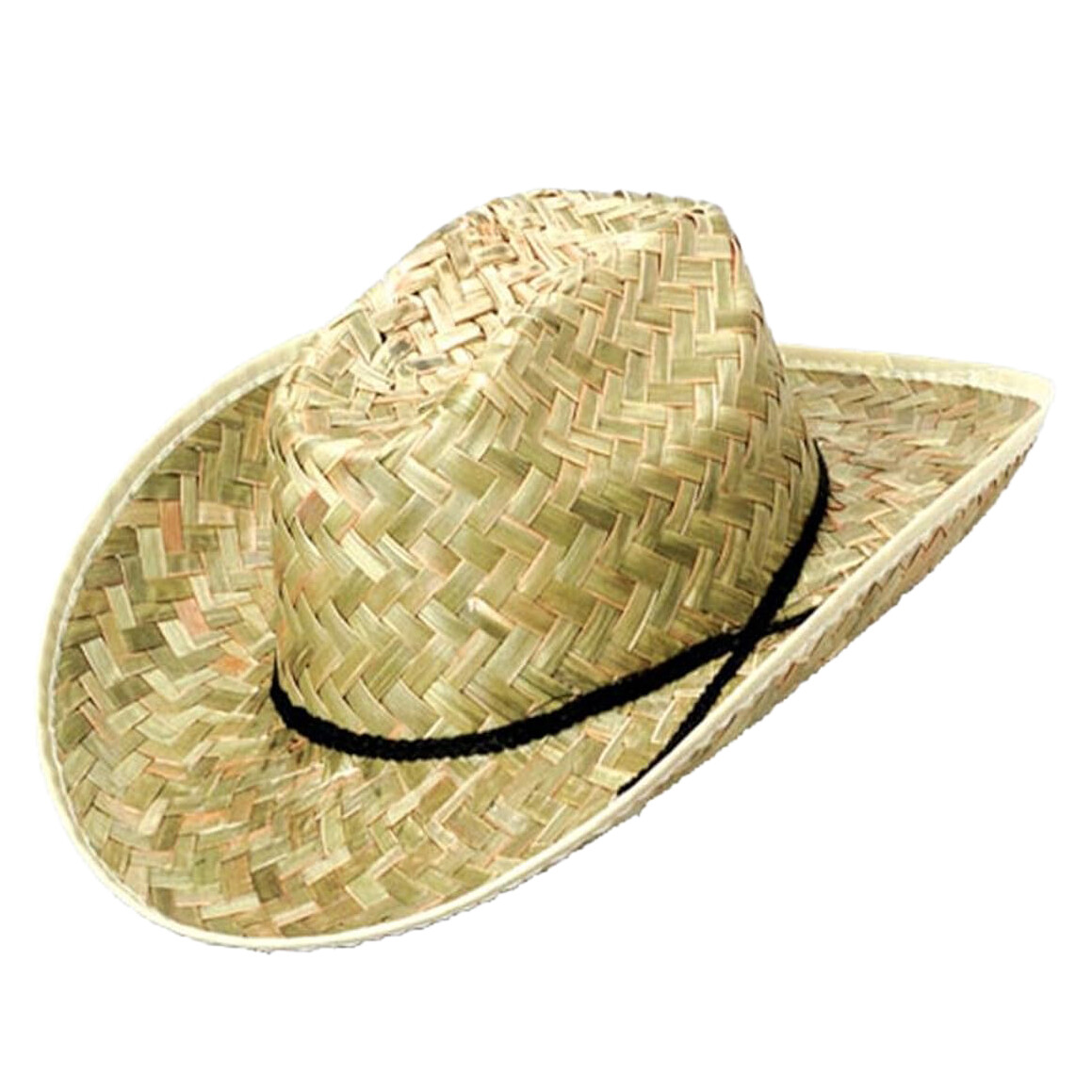 Straw Weave Barn Dance Costume Tan Halloween Cowboy Cowboy Hat, O/S 6.25IN DIA