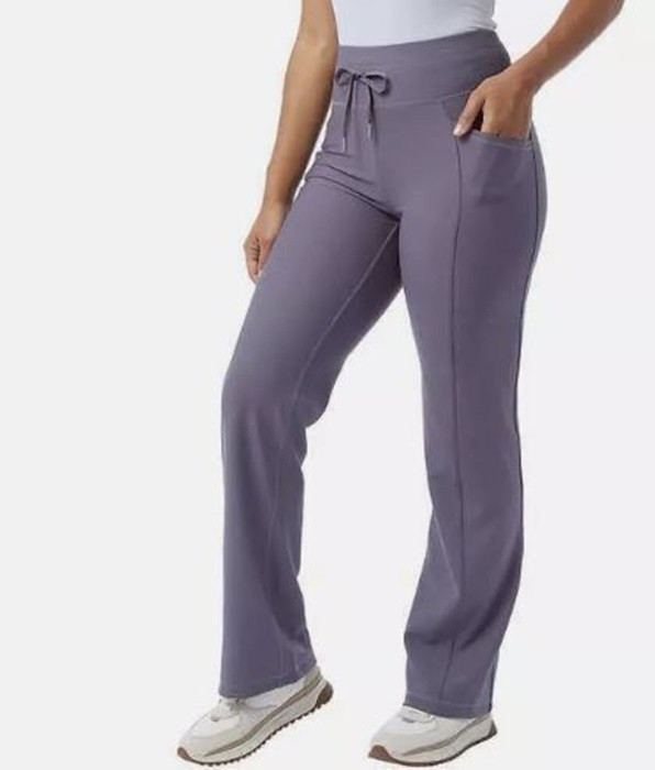 32 Degrees Women’s Wide Leg Ribbed Semi-Flare Yoga Pants
