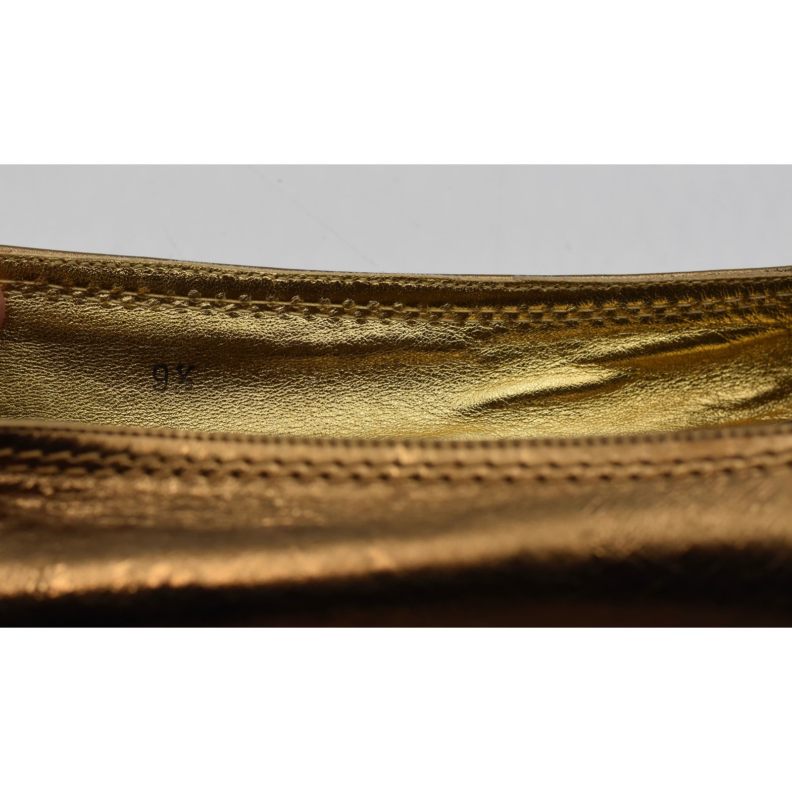 Claudia Ciuti Bronze Metallic Leather Loafer Flats, Size 9.5
