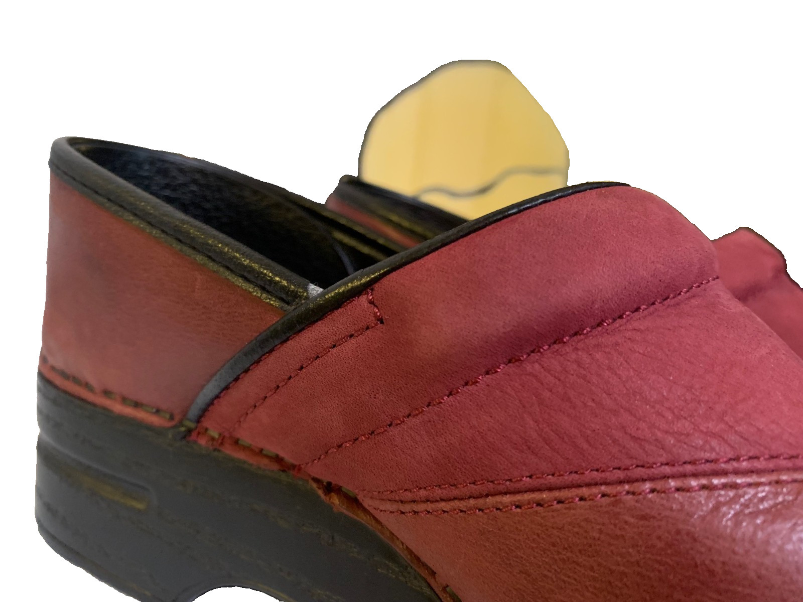 Dansko clogs, EU 42 (US 11.5-12), burgundy, leather and suede