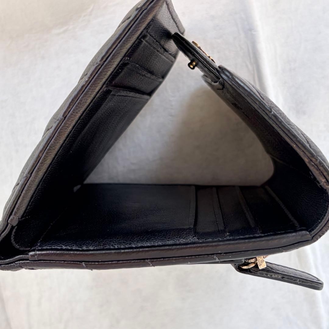 CHANEL Wallet Matelass Compact Wallet Gold Hardware