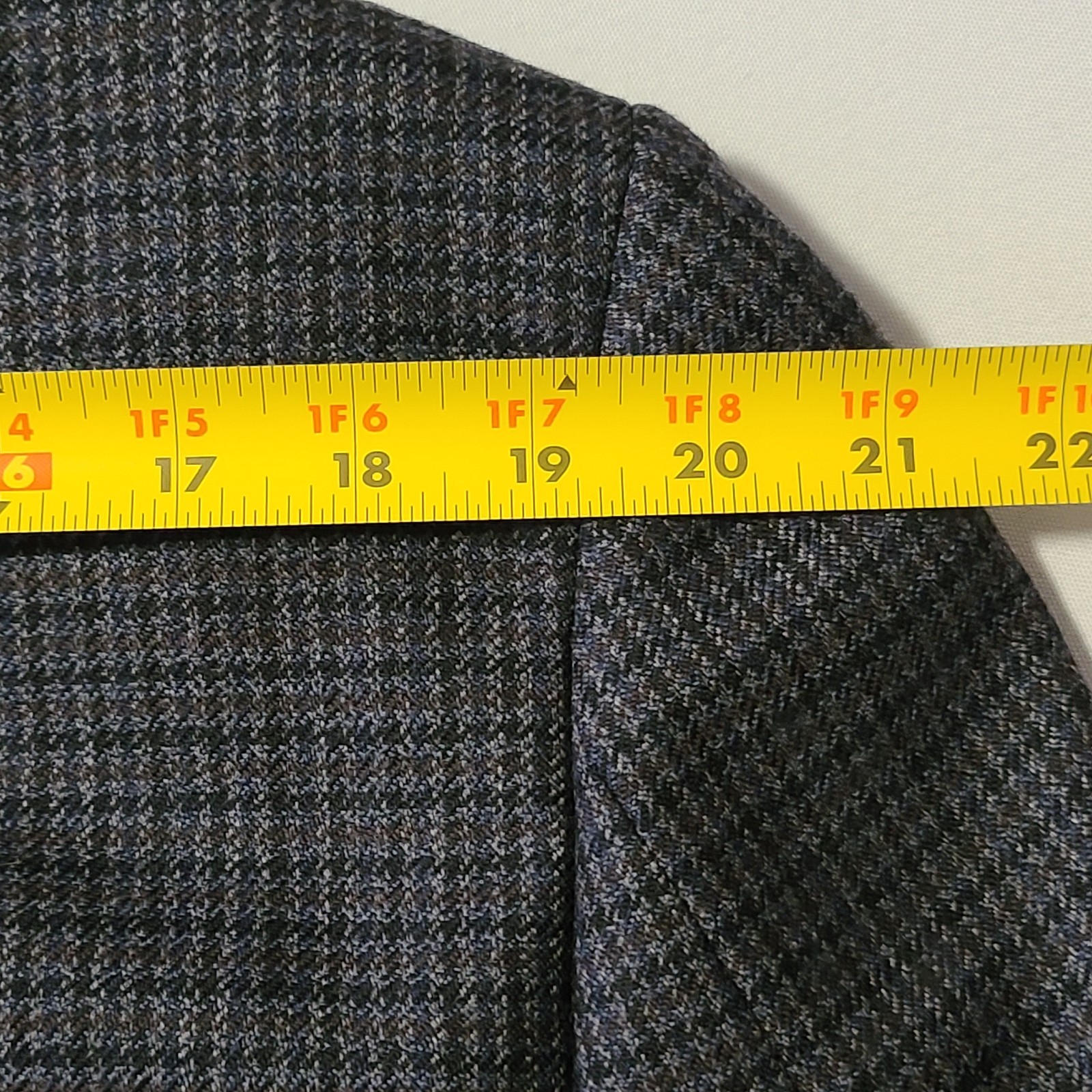 Mens Lauren Ralph Lauren Houndstooth Two Button Blazer 44R Gray 100% Wool