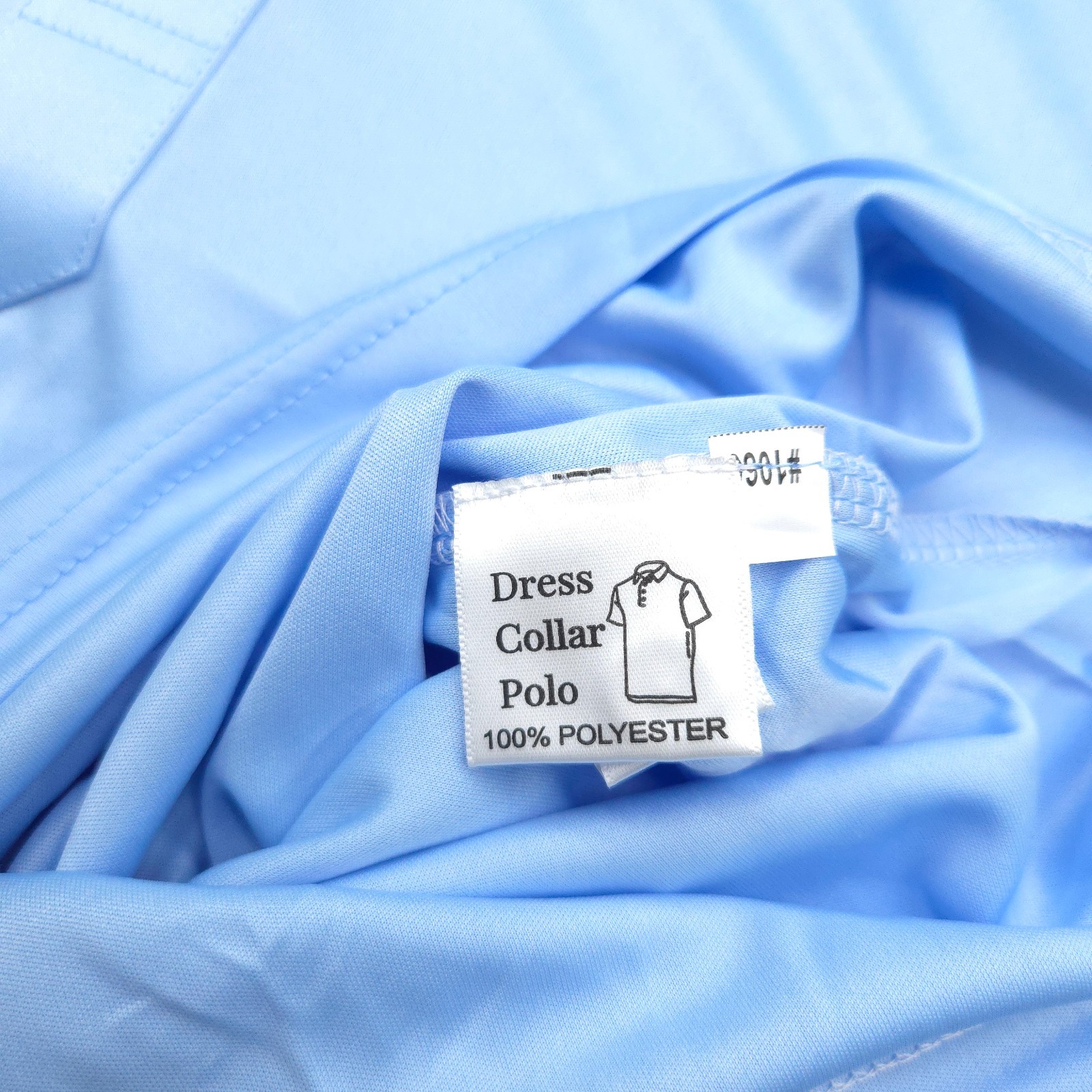Collars & Co Performance Polo Shirt -L- BLUE LIGHTWEIGHT POLY Dress Collar -GOLF