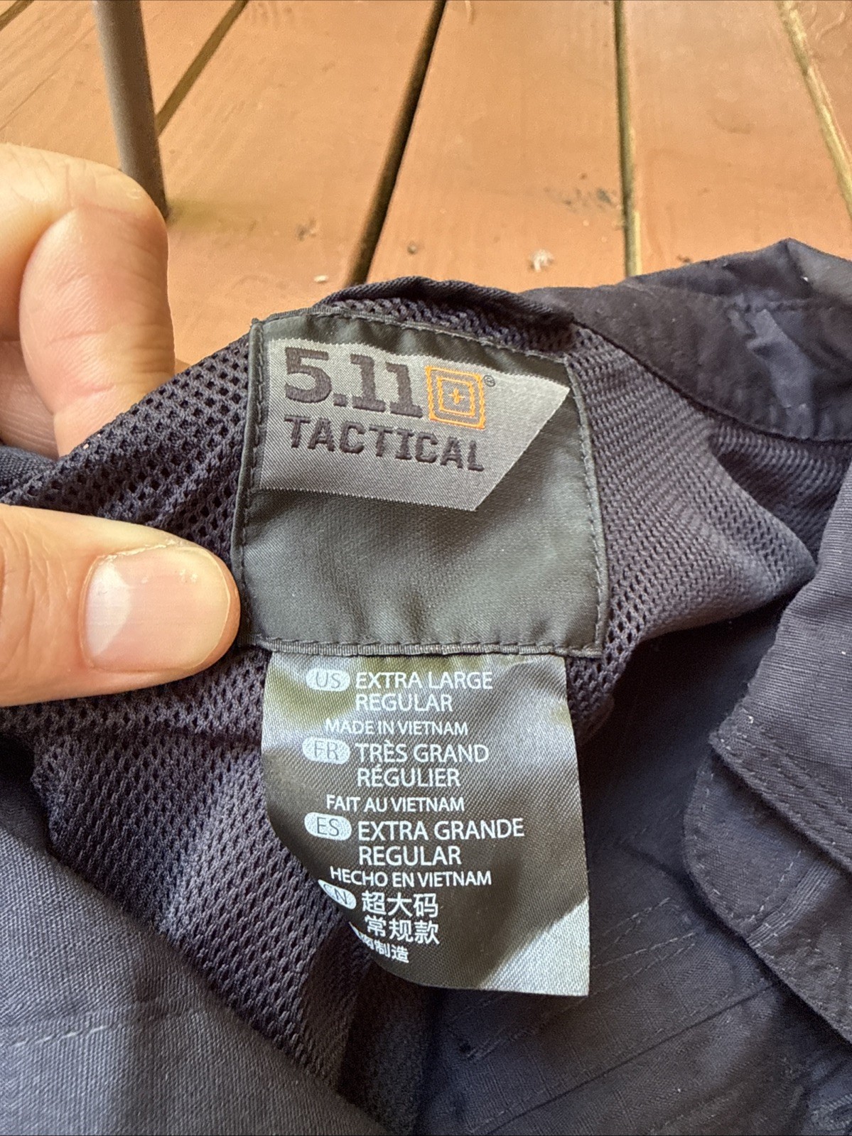 5.11 Tactical Taclite Pro Button Up Shirt Men XL Navy Short-Sleeve Style 71175