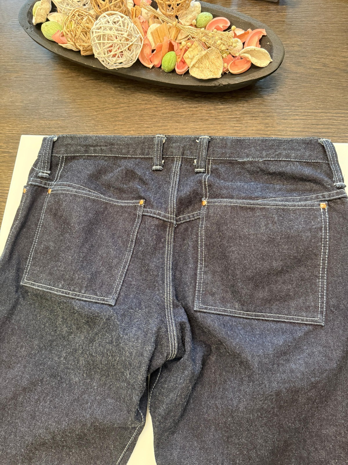 Japanese Selvedge Raw Denim Jeans Button Fly Heavyweight Selvedge 38×35