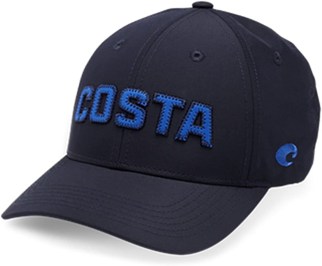 Costa Del Mar Neoprene Navy Blue Text Adjustable Hat Cap Brand New With Tags