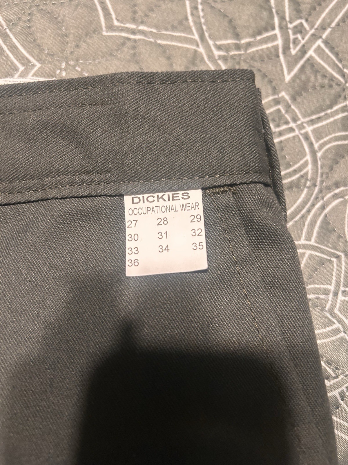 Dickies 874 Men’s Gray Workwear Pants 36 Regular Flat Front Straight Pockets