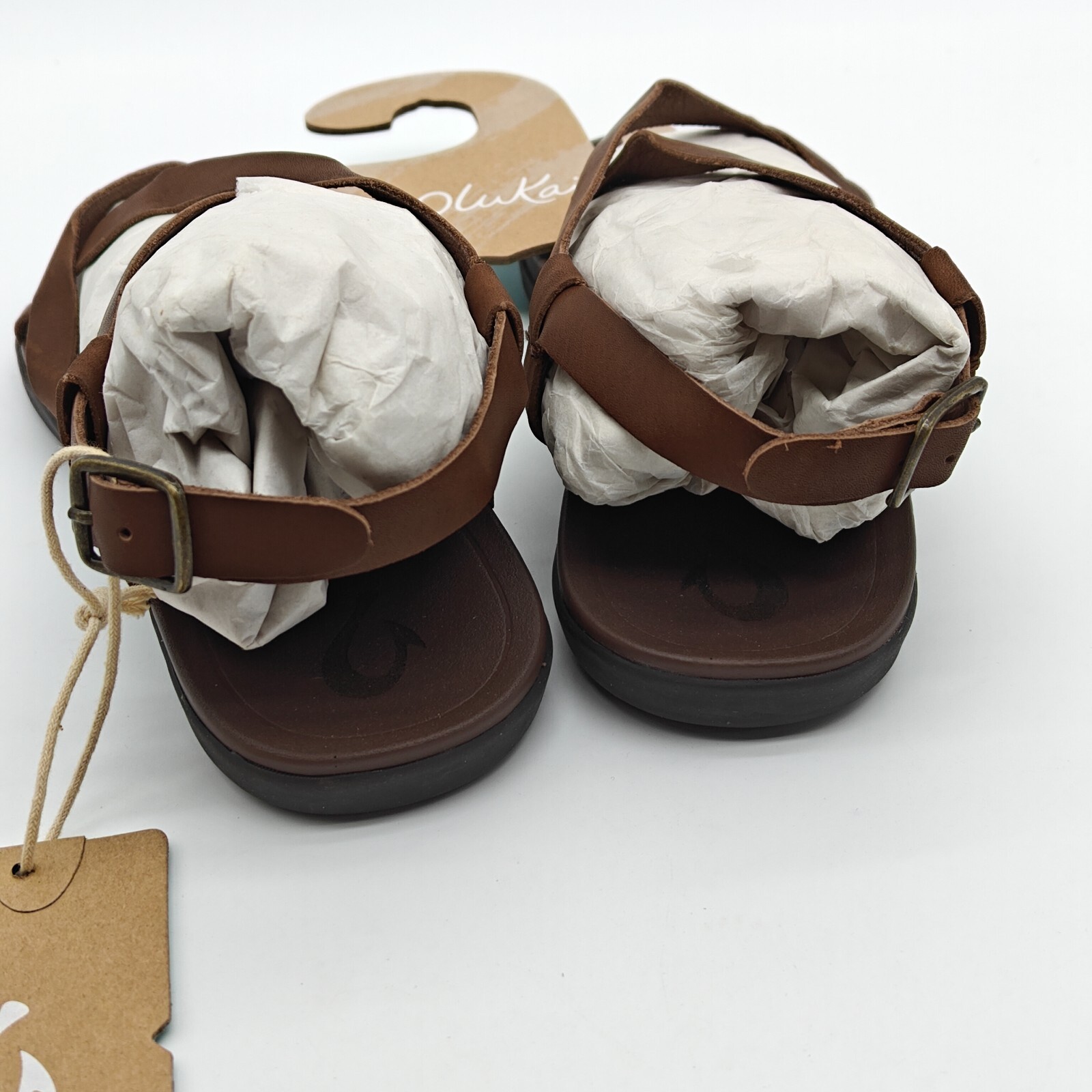 OluKai Upena Brown Leather Sandals Quick-Dry Water Resistant Women’ Sz 5/7/10/11