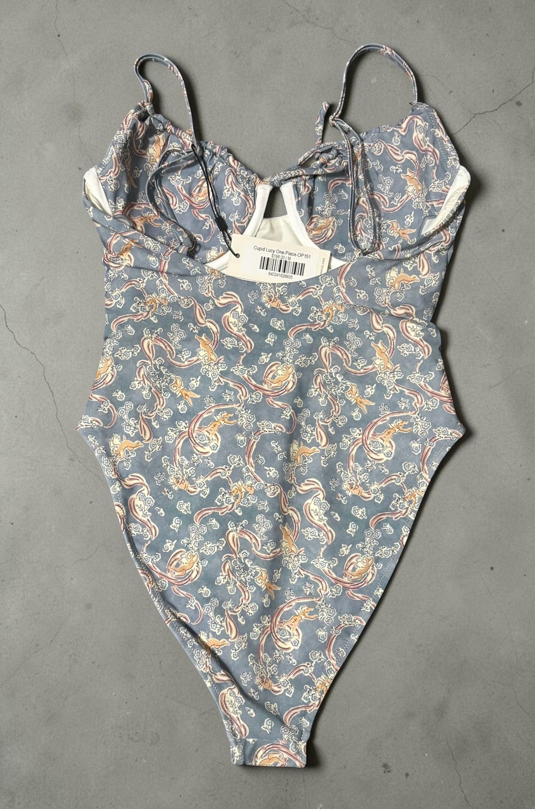 NEW! $198 MONTCE SWIM CUPID LUCY ONE-PIECE SWIMSUIT BLUE – size Medium