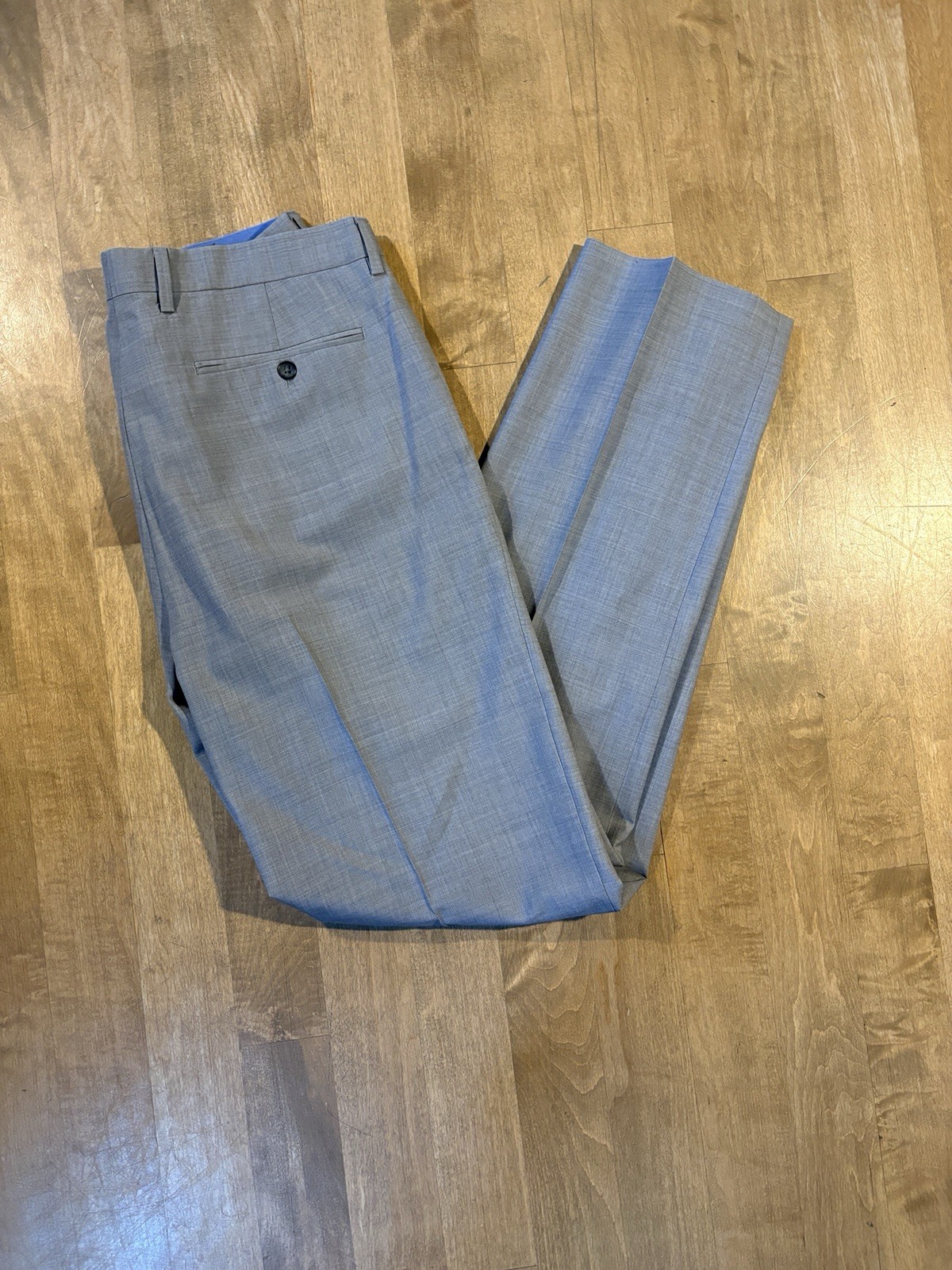 Banana Republic Slim Fit Gray Wool Blend Dress Pants Men’s 36/34 Flat Front