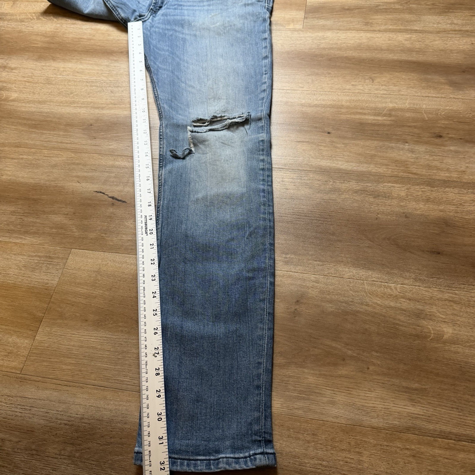 Diesel 1979 Sleenker Jeans Men 34×32 Blue Slim Skinny Stretch Thrash Punk 0LICM