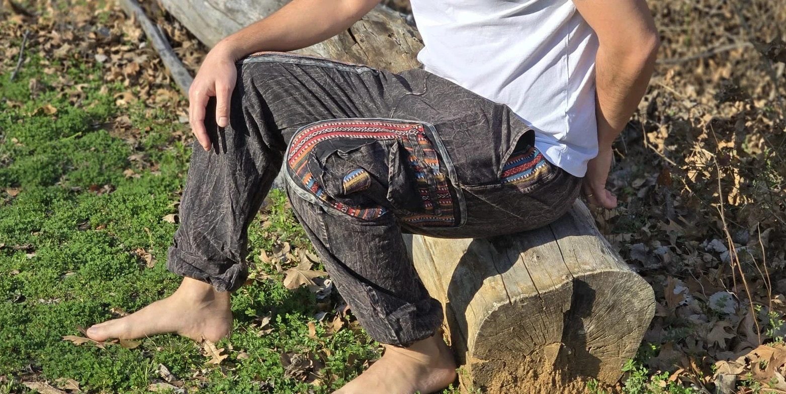Organically Handmade Natural Stonewashed Colorful Hemp Cotton confy Pant