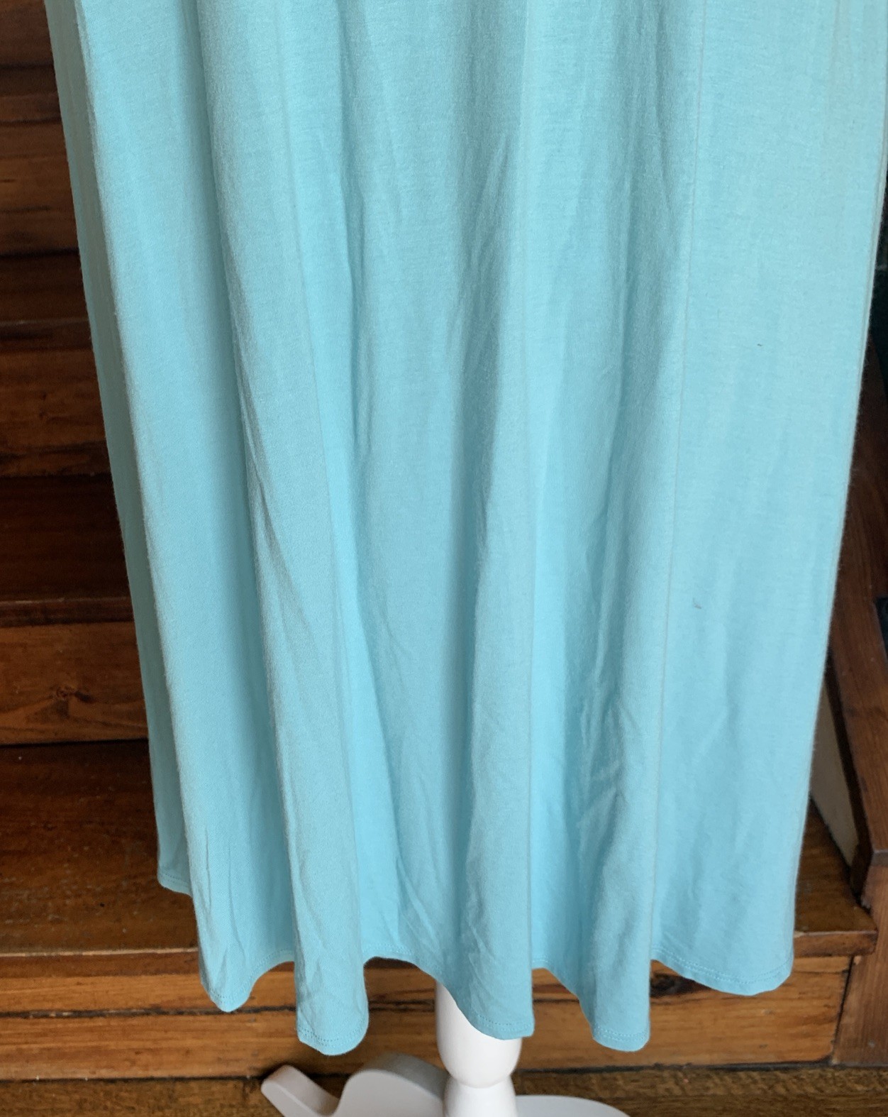 Eileen Fisher Womens M Blue Scoop Neck Tank Top Beach Summer Tunic Jersey Knit