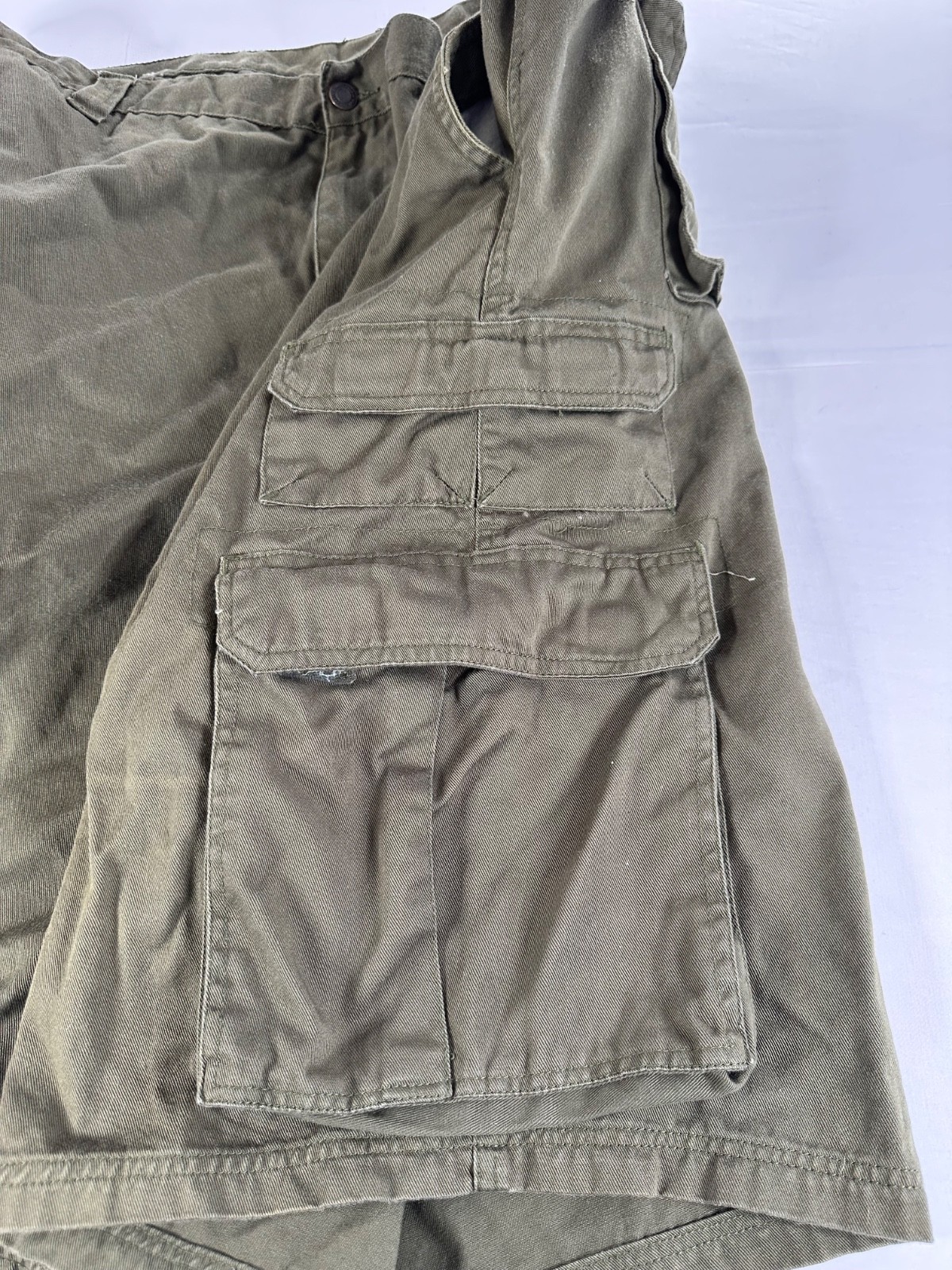 Boulder Creek Trading Co Cargo Shorts Men’s 46 Tall Olive Green 12” Cotton