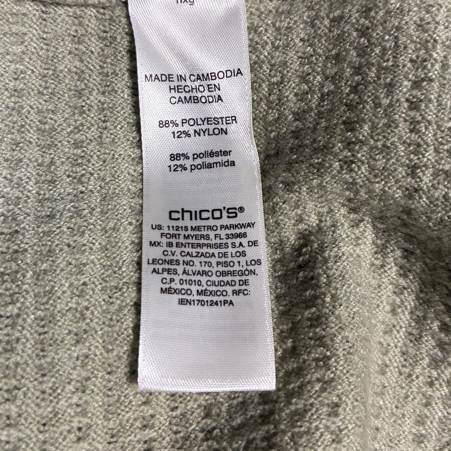 Chico’s Top NWT Size 3 (XL) Super Soft Pullover Tea Leaf Dolman Sleeve Boat Neck