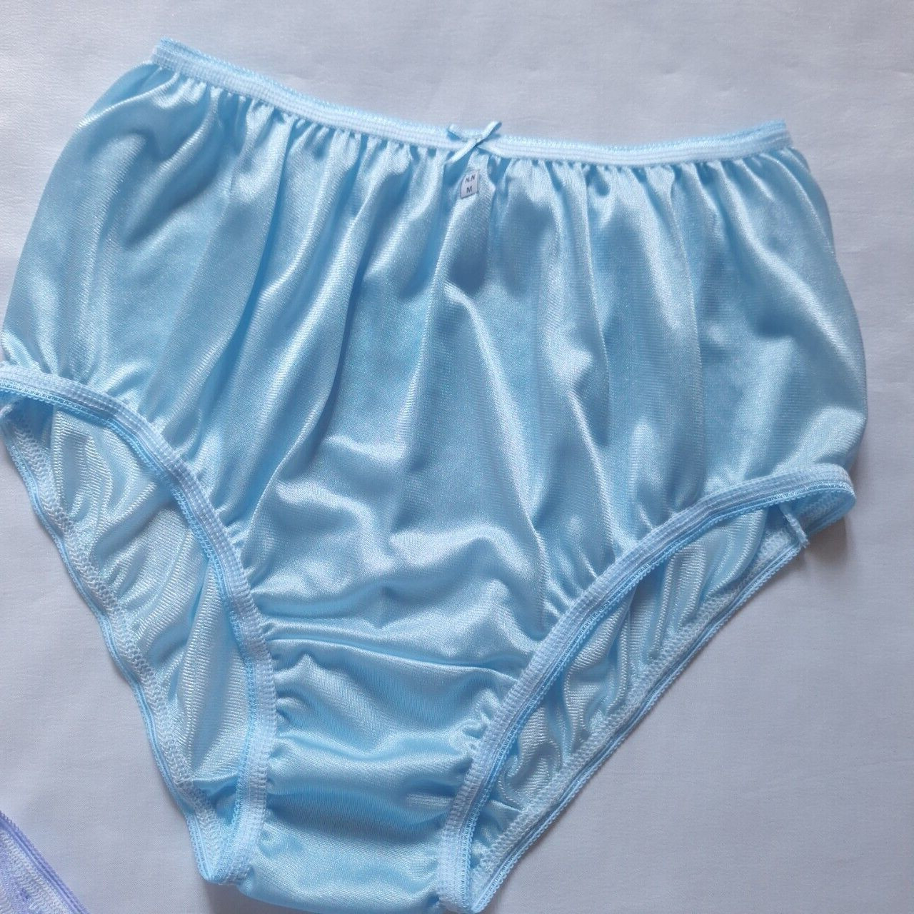 7 Underwear Nylon Silky Soft Silky Panty Light Granny Panties High Waist28″-34″M