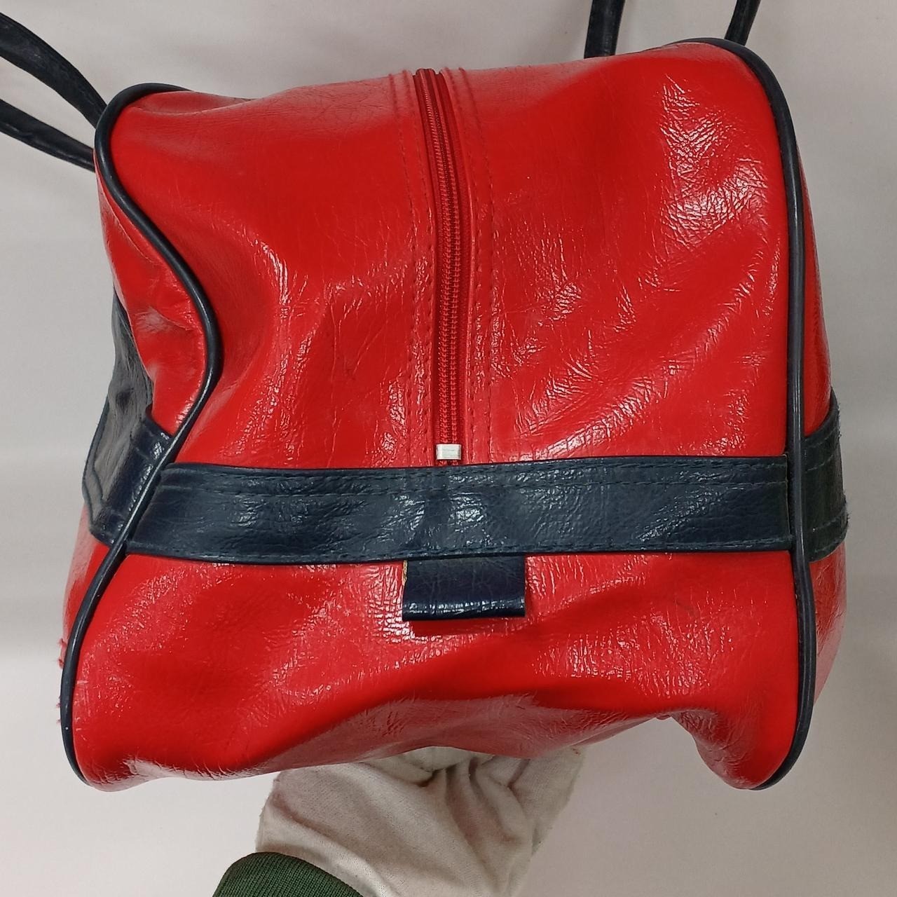 ADIDAS 80s Vintage Sports Bag Red Large 19.7in Vinyl Used