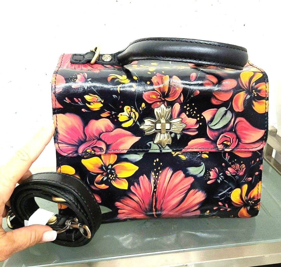 Patricia Nash Ellora Multi Compartment Satchel CHOOSE PRINT FROM MENU Leather