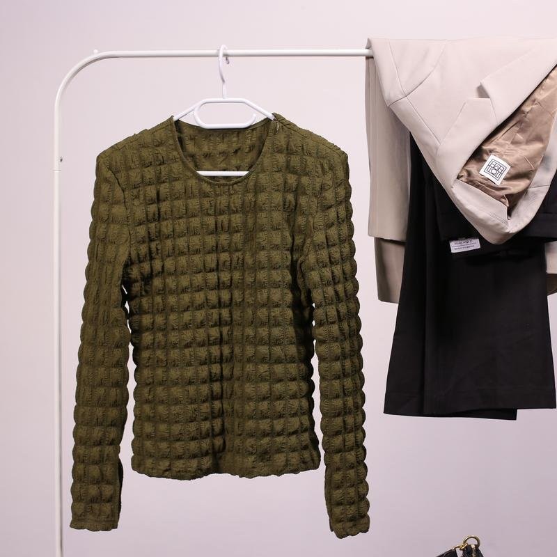 Women Gestuz shirt olive viscose 36/S/44