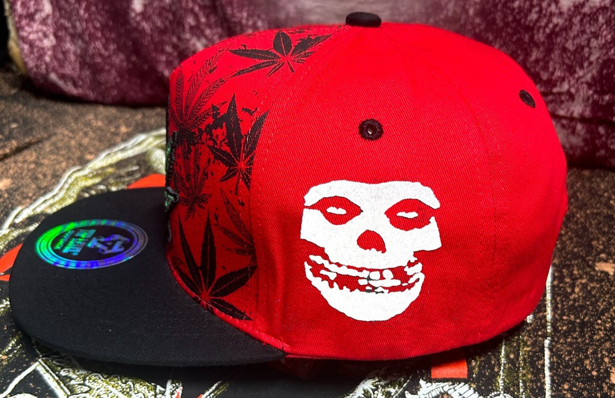 Misfits Red Top Level Snapback Hat (Embroidery & screen printing)