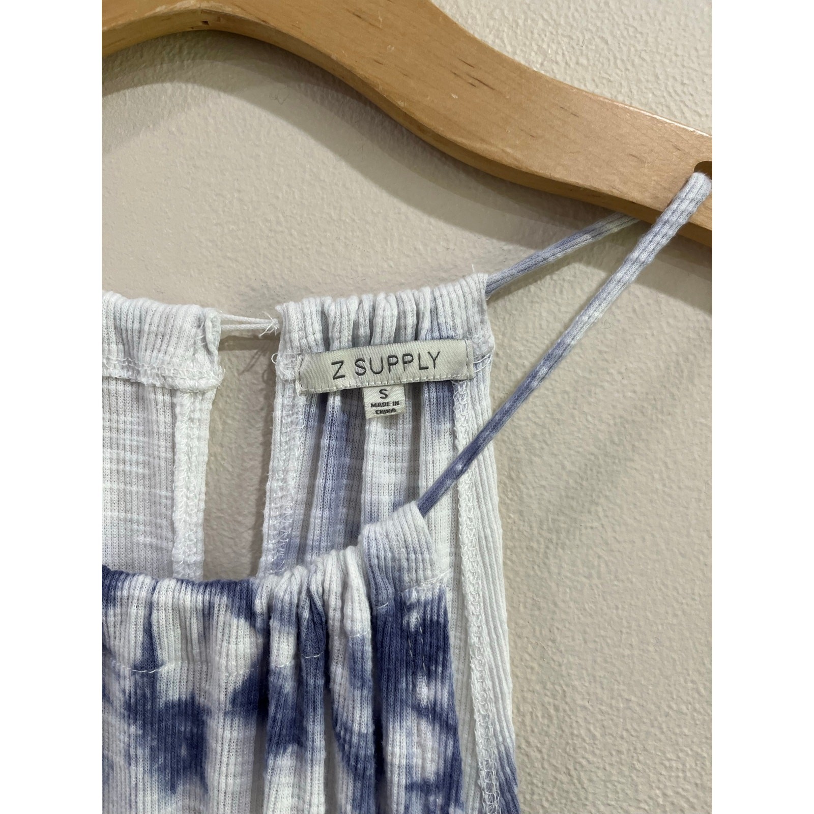 Z Supply Beverly Tie Dye Maxi Dress Blue White Resort Vacation Boho Small