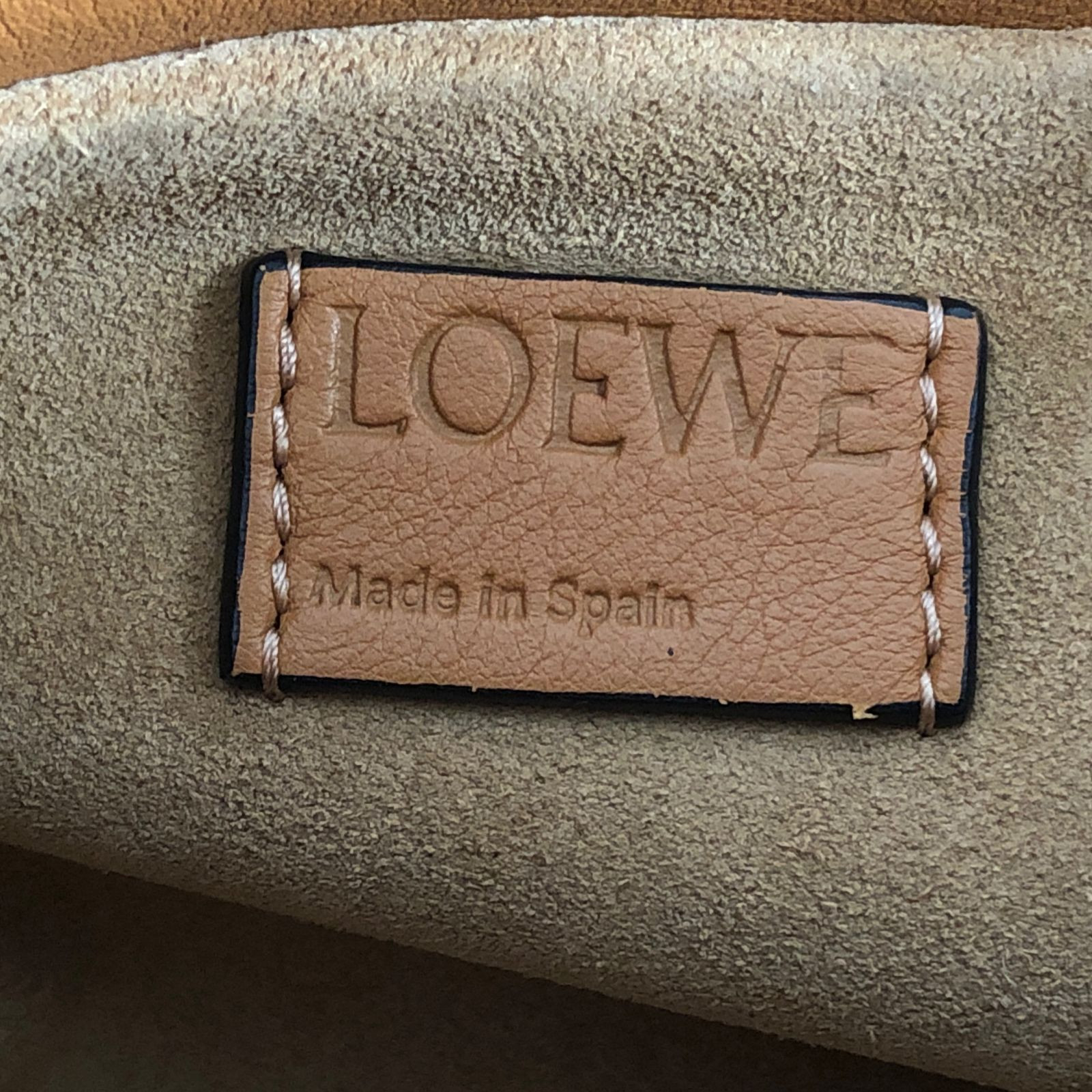 Loewe Flamenco Tan Leather Clutch Shoulder Bag Iconic Luxury Style
