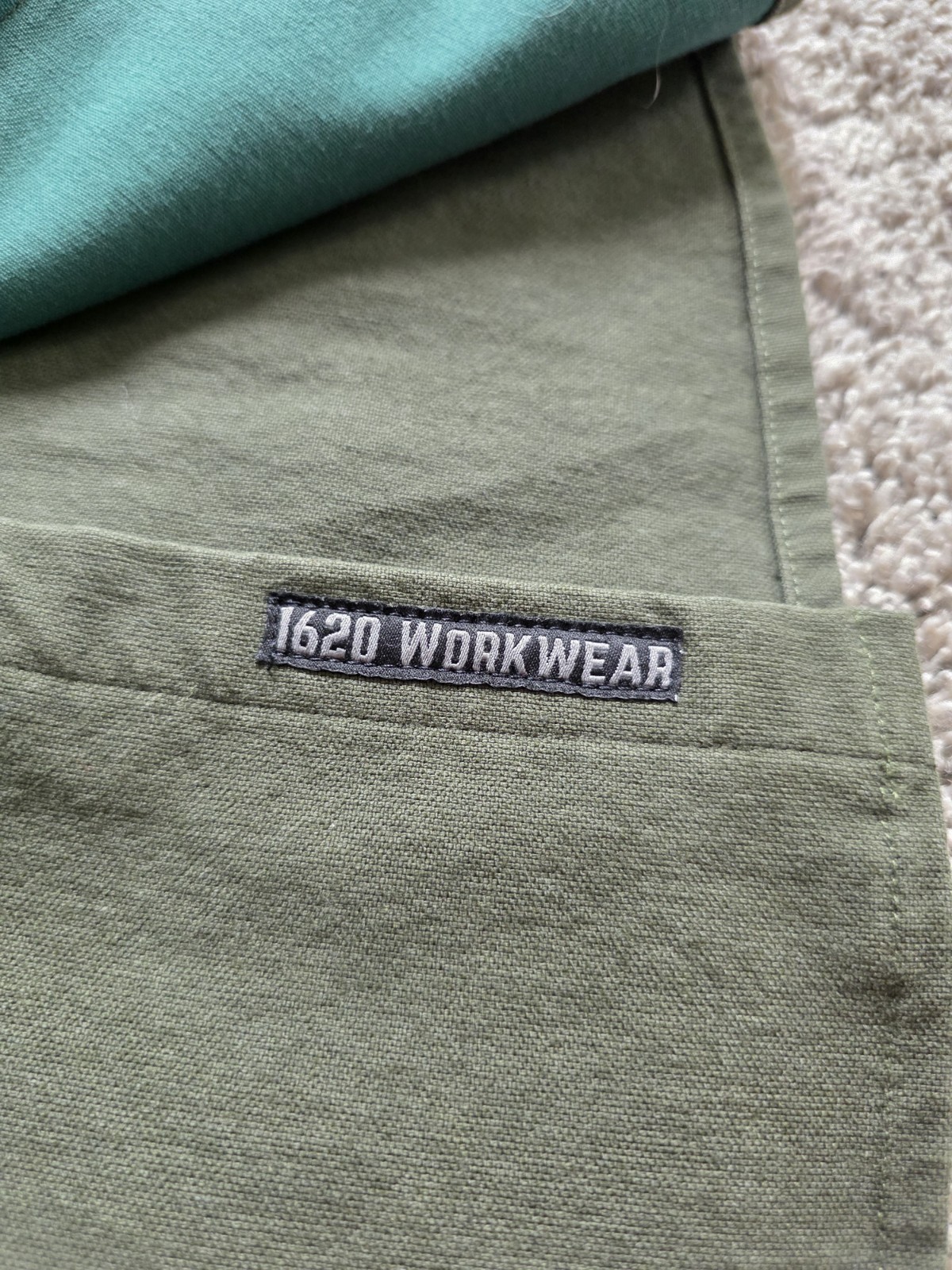 1620 Workwear CORDURA Snap Shirt SHACKET Jacket LARGE L Green Reinforced Elbow