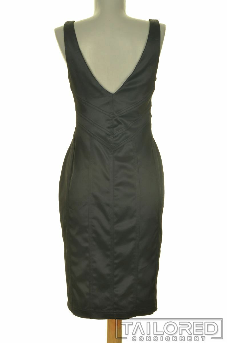 NWT – DAVID MEISTER Sold Black Sleeveless Luxury Womens Dress – Size 6