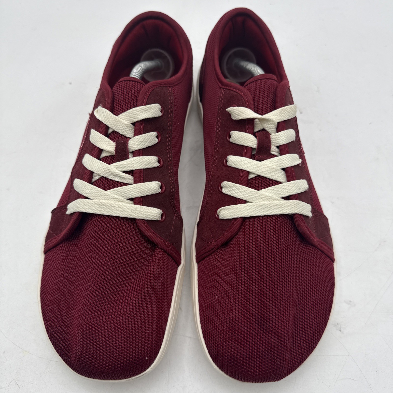 Hobibear Burgundy Minimalist Suede Men’s Lace Up Walking Sneakers Size 45 Us 11