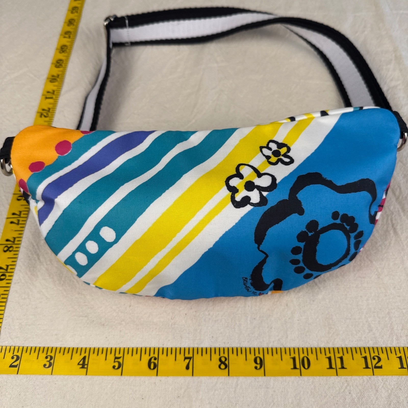Brighton Shoulder Bag Womens Small Multicolor Pop Art Graffiti Love Heart Floral