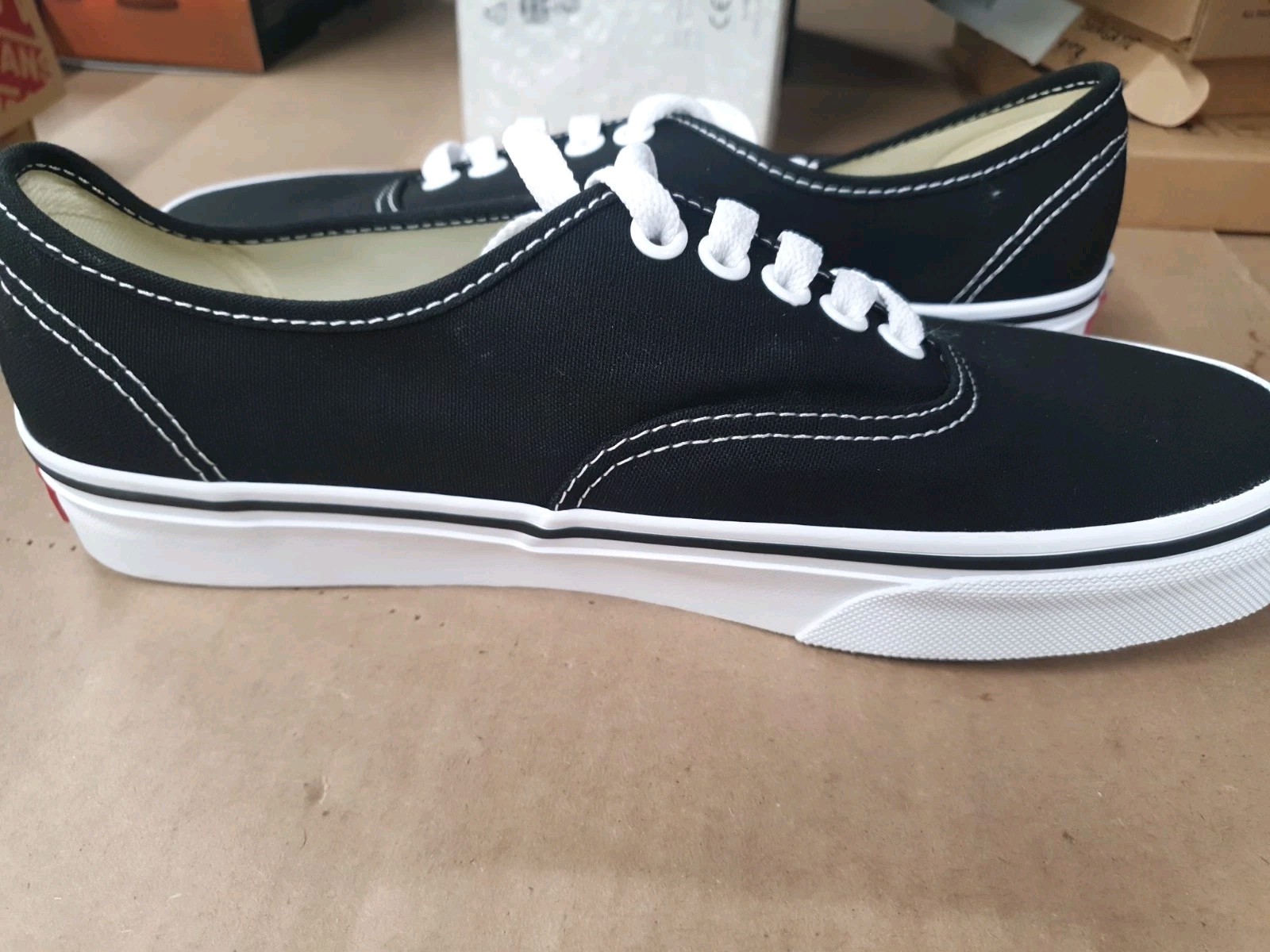 Vans Authentic Classic Unisex Canvas Black White Skate Us Size Men 6.5 Women’s 8