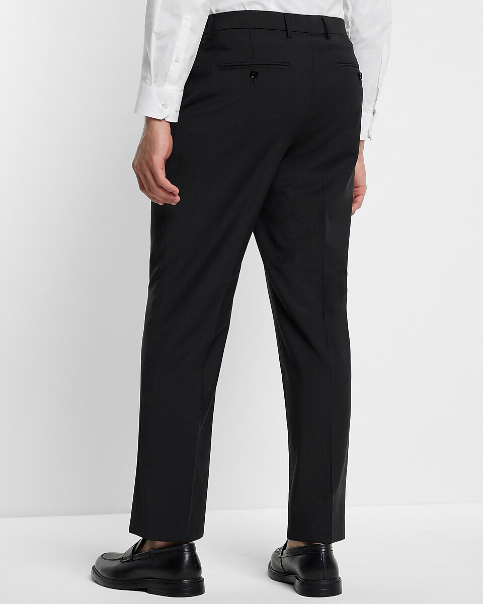NEW EXPRESS $128 BLACK CLASSIC WOOL BLEND MODERN TECH SUIT PANT SZ 30/32