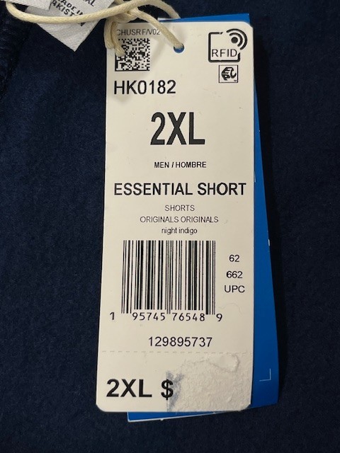 Adidas Men short size 2XL blue Essentials Training-NEW