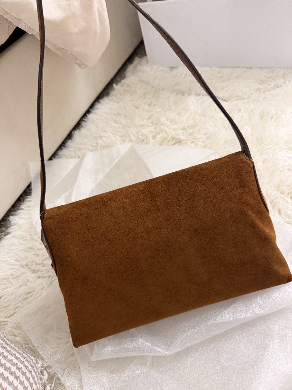 Coach Suede Chelsea Shoulder Bag 30 CDS59 B4WBR_NWT_Expedited
