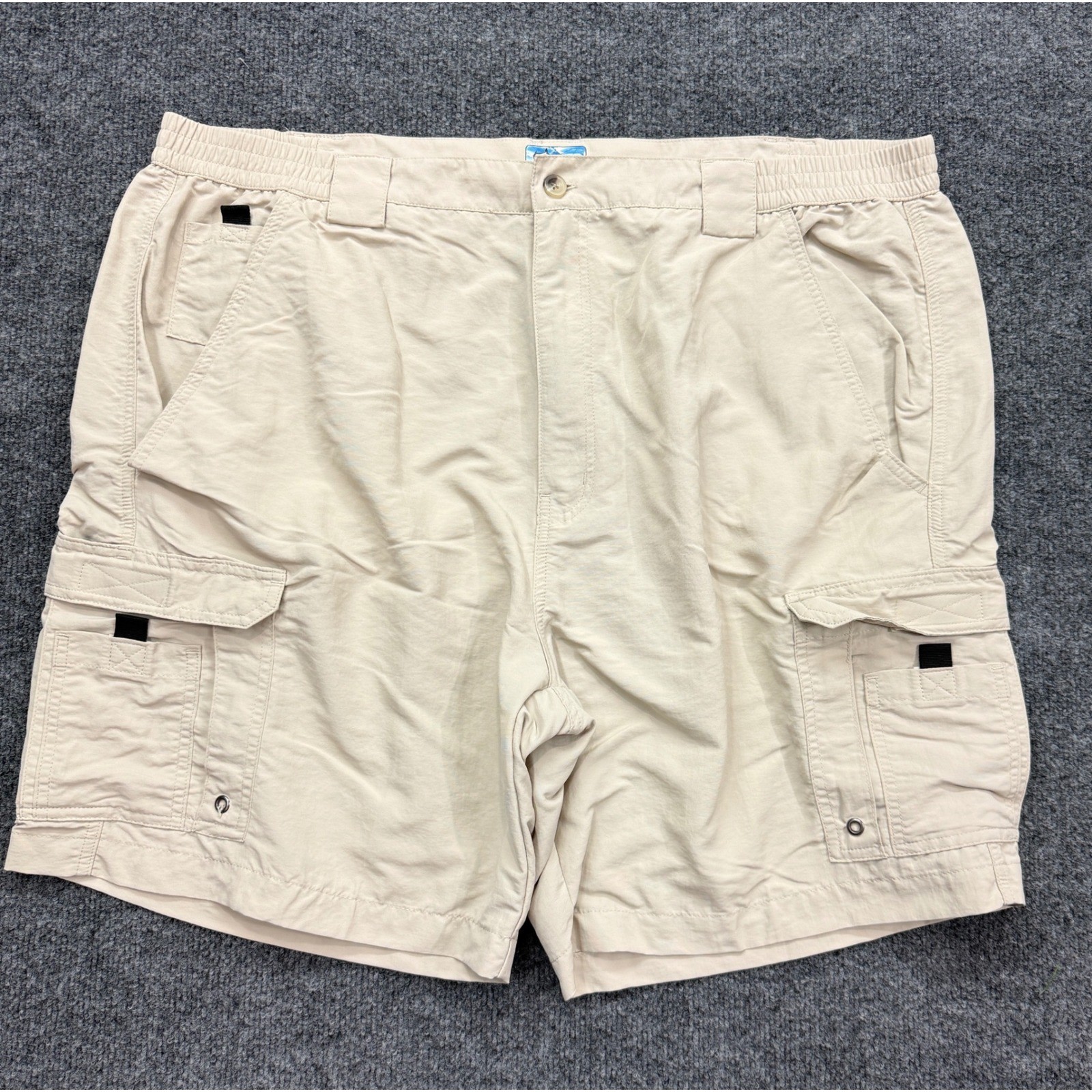 World Wide Sportsman Cargo Shorts Mens 44 Tan Nylon Fishing Hiking Outdoor