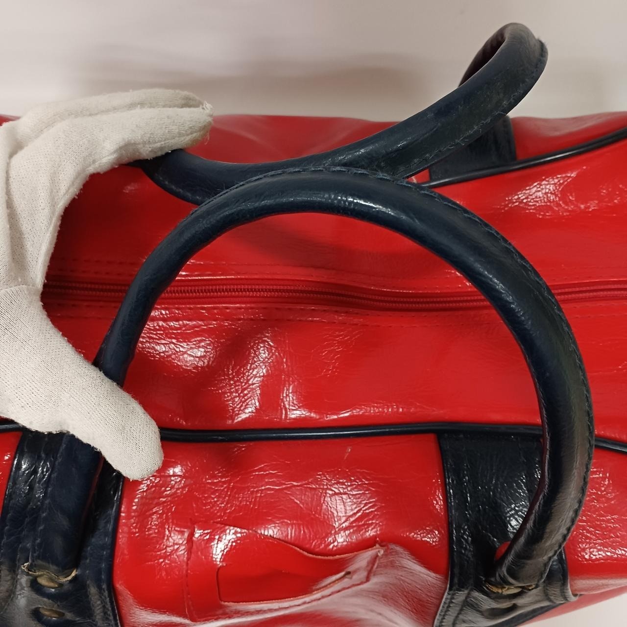 ADIDAS 80s Vintage Sports Bag Red Large 19.7in Vinyl Used