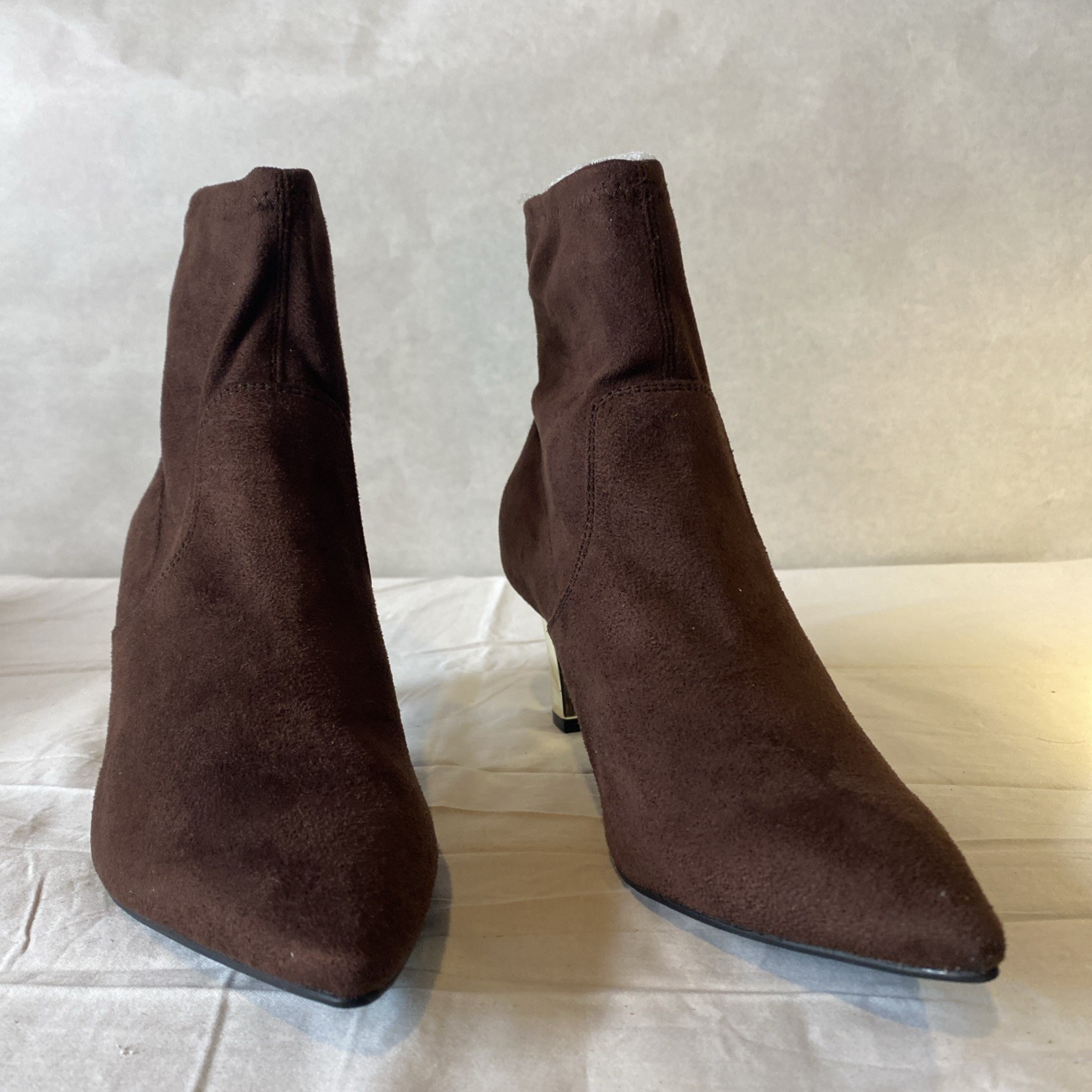 Alfani Bambey Brown Block Heel Ankle Boots Women’s US 8.5 M NEW