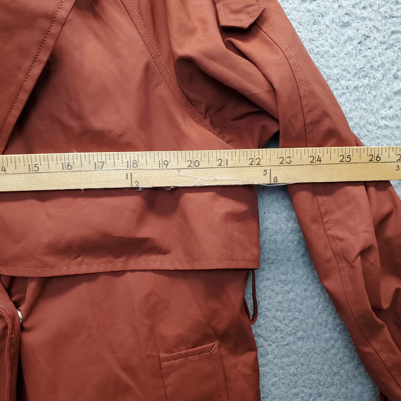 CALIA Rain Wind Trench Coat Womens Medium Brown Water Repellent Removable Hood