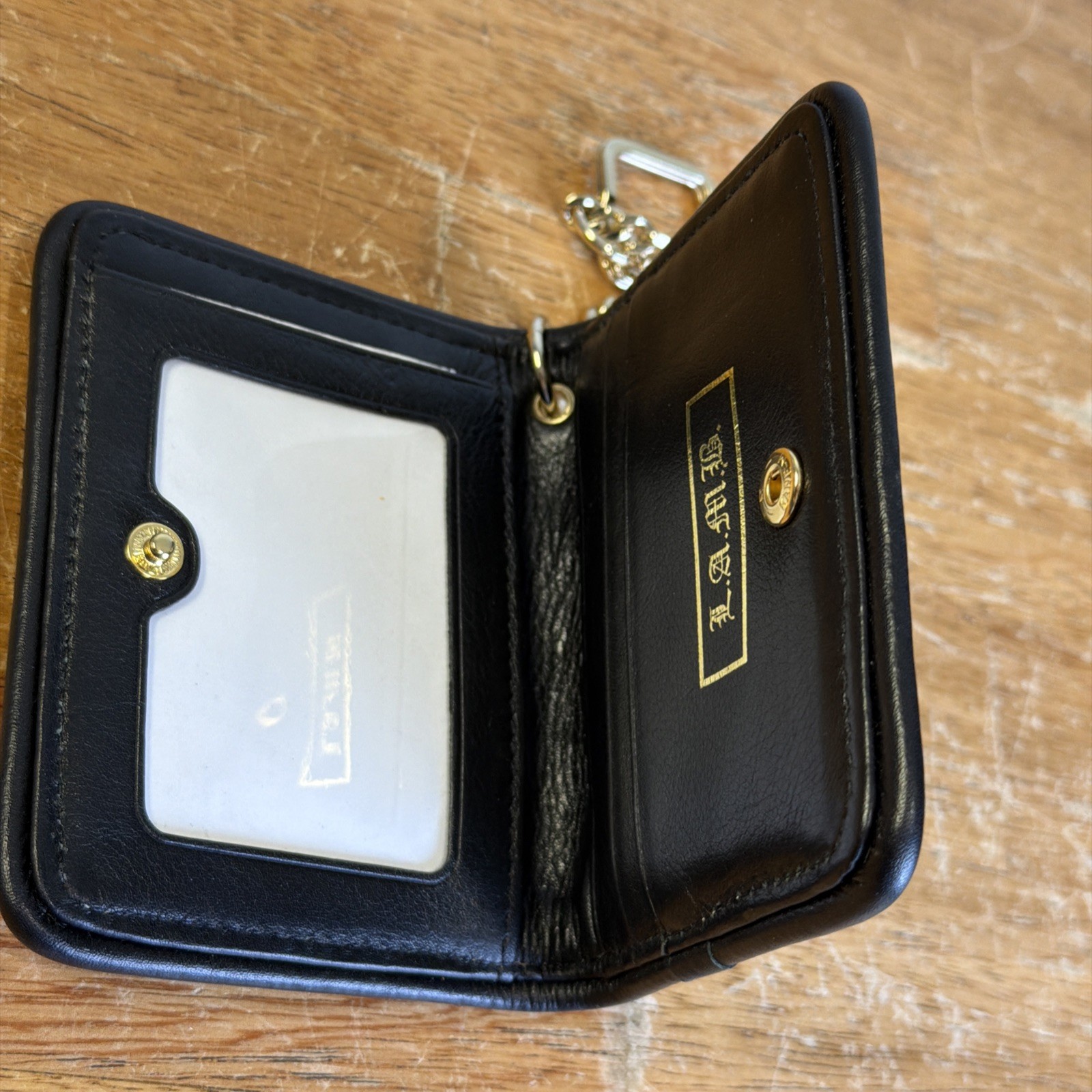 L.A.M.B Gwen Stefani Alchemy Key Chain Wallet Black And White Very Nice