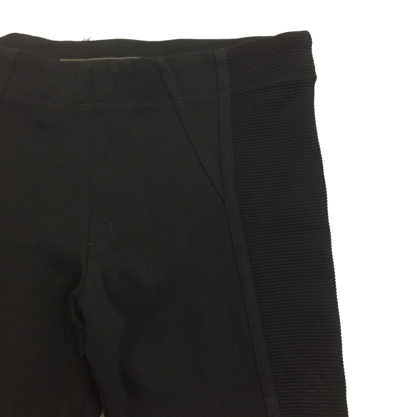 BCBGMAXAZRIA Black Ribbed Fabric Insert Slim Fit Leggings Womens sz Small