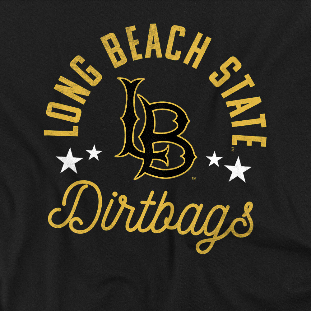 California State University Long Beach Adult T-Shirt Dirtbags, Black, S-5XL
