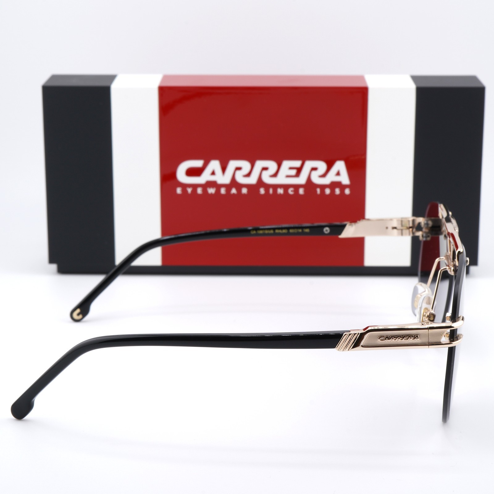 New Carrera Sunglasses 1087/S RHL Men Aviator Rimless Gold Black / Grey Gradient