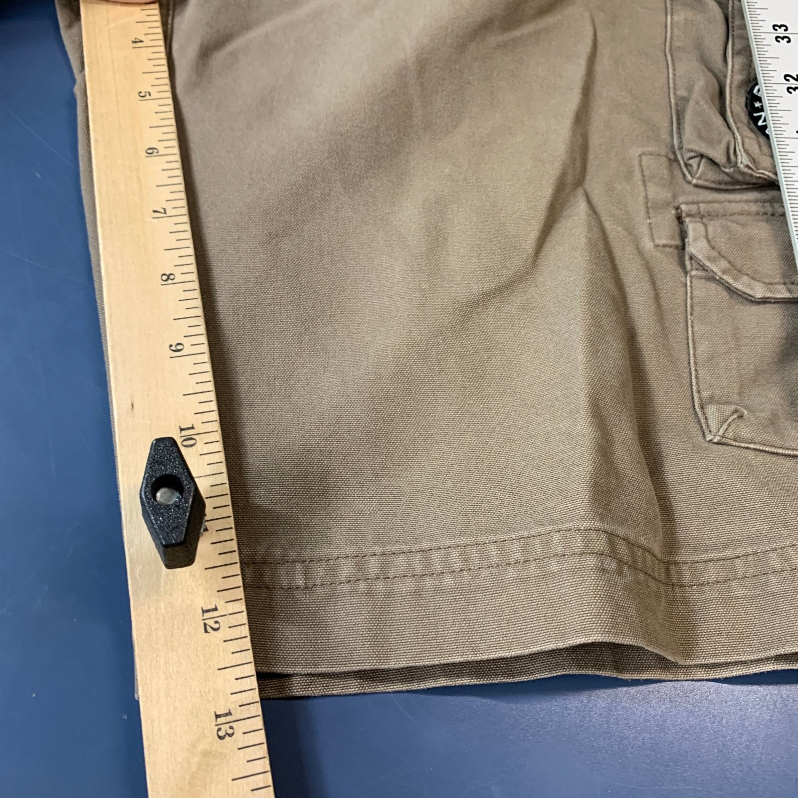 Vintage Planet Surf Cargo Khaki Shorts Mens 33×13 Surf Beach Brown Utility
