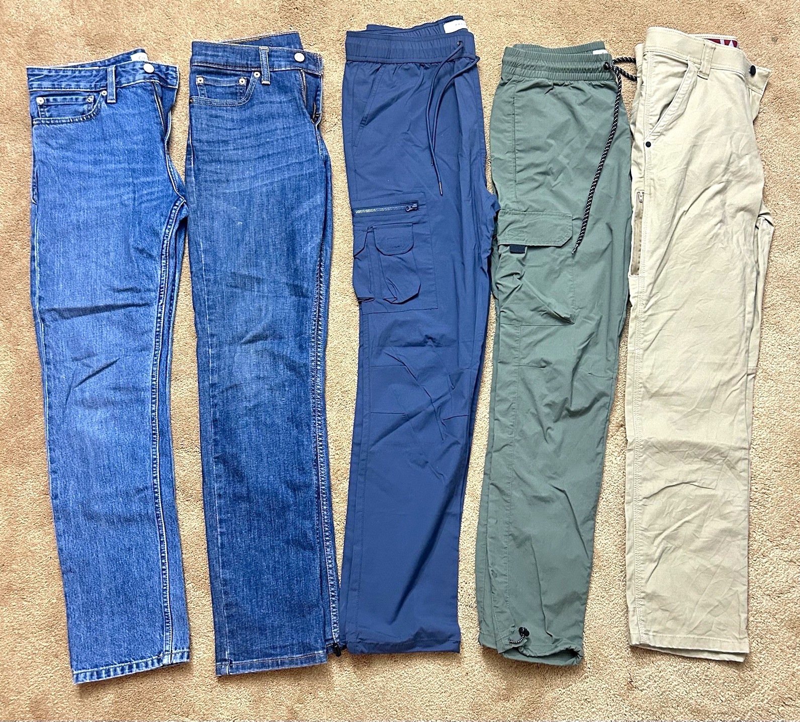 Multiples Men’s / Boys Slim Straight Fit Solid Pants