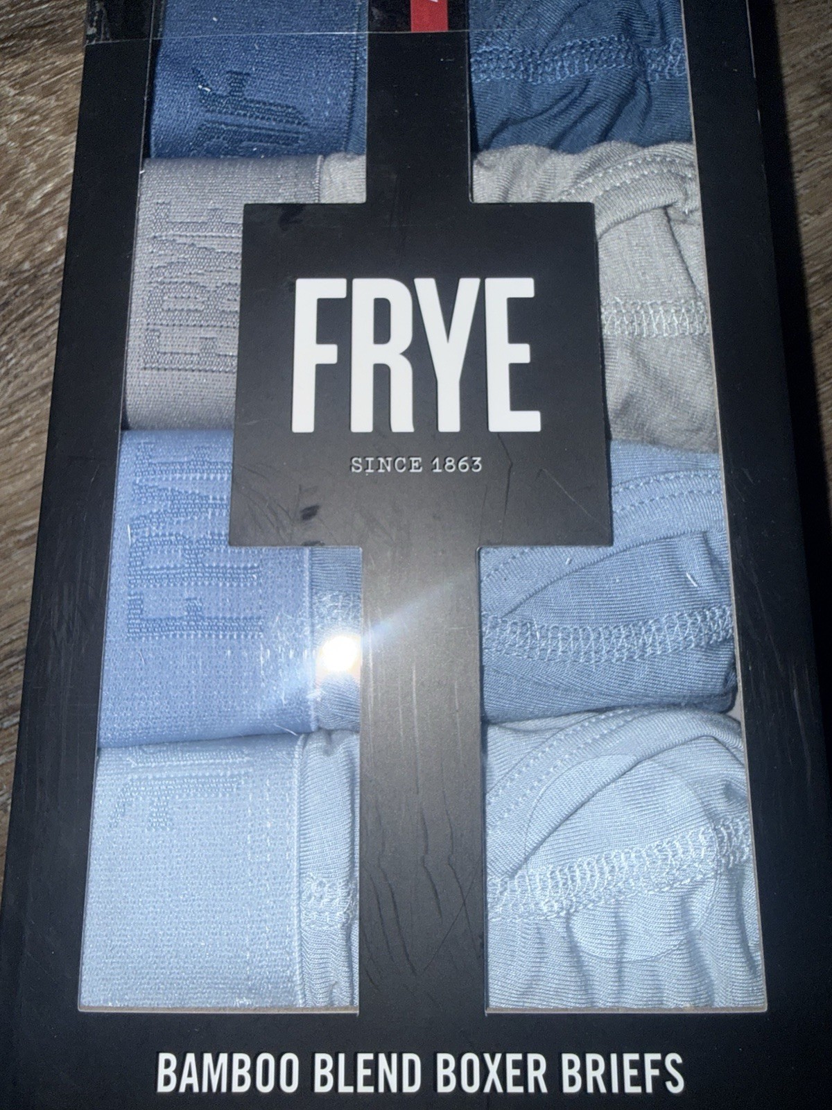 FRYE ~ 4-Pair Mens Boxer Brief Bamboo Blend Stretch Multicolor ~ M (32-34)